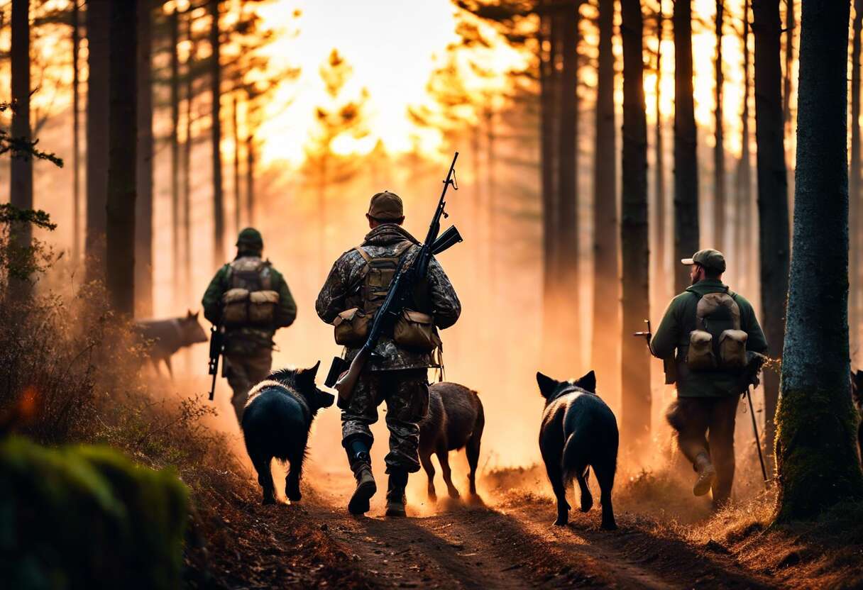 Chasse aux sangliers en battue à Lacanau
