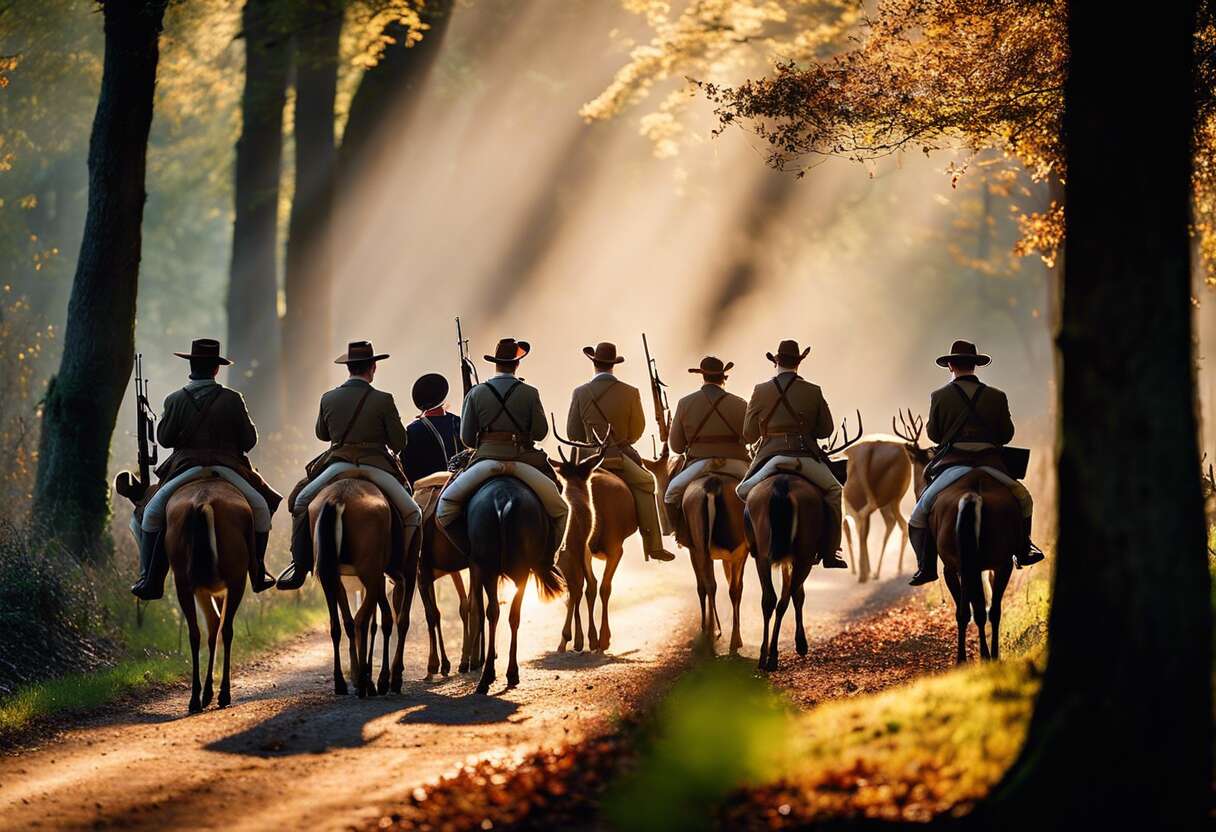 Battue aux cervidés dans le Médoc