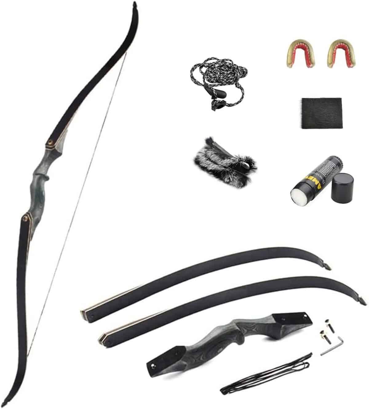 Arc Et Flèches Recourbé 20/30/40 Lbs Pour Droitier Et Gaucher ‐ Set Complet Tir