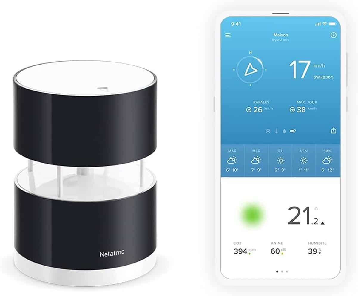 Test de l'anémomètre Netatmo NWA01-WW connecté sans fil