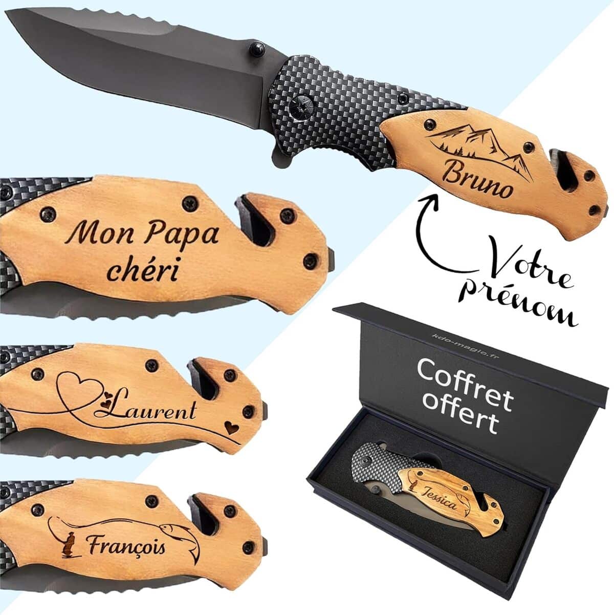 Test : couteau de survie personnalisé modèle montagne