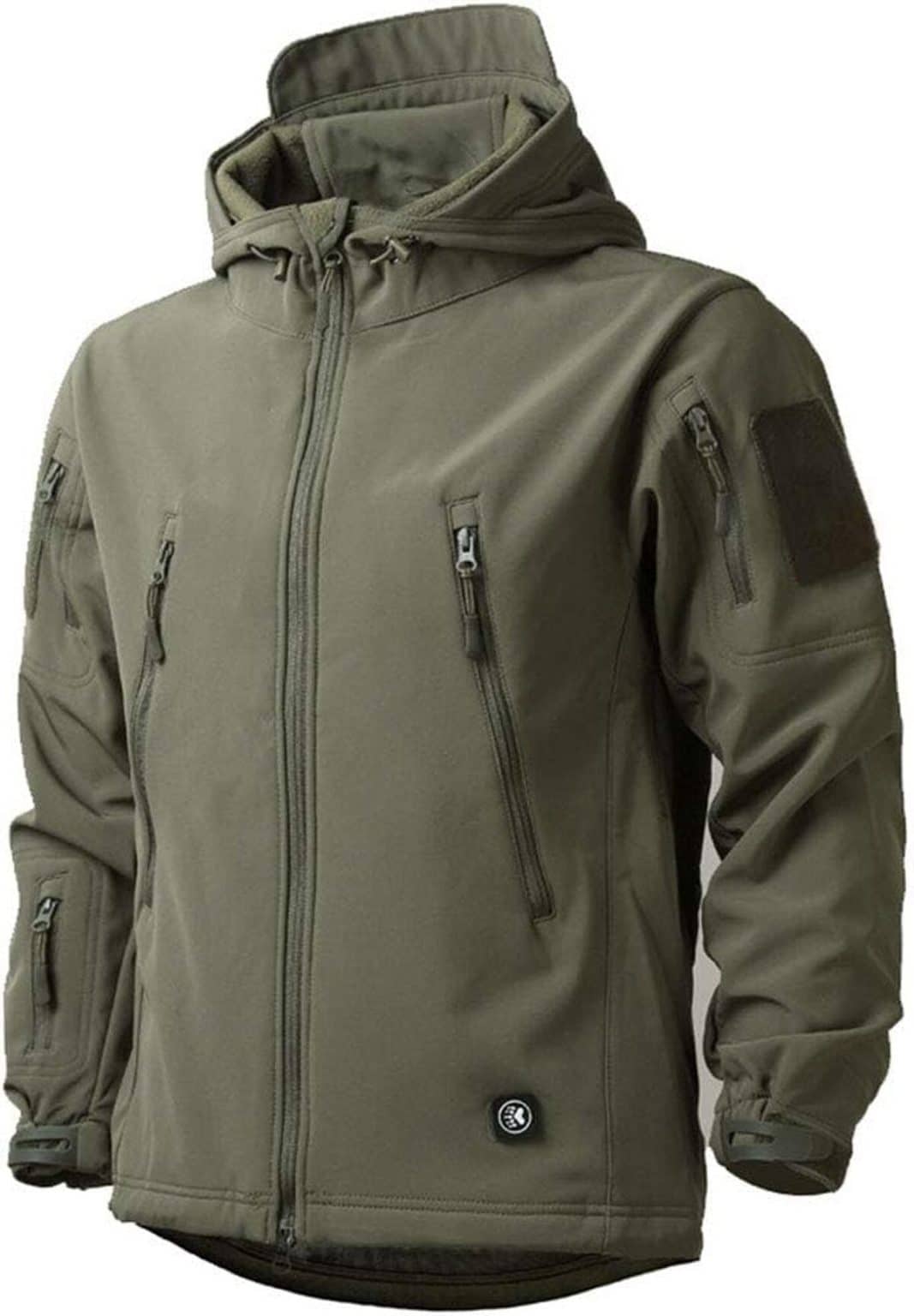 Veste à Capuche Homme Peugeot Imperméable Softshell - Polaire Chaleureuse Coupe-Vent Sport Outdoor