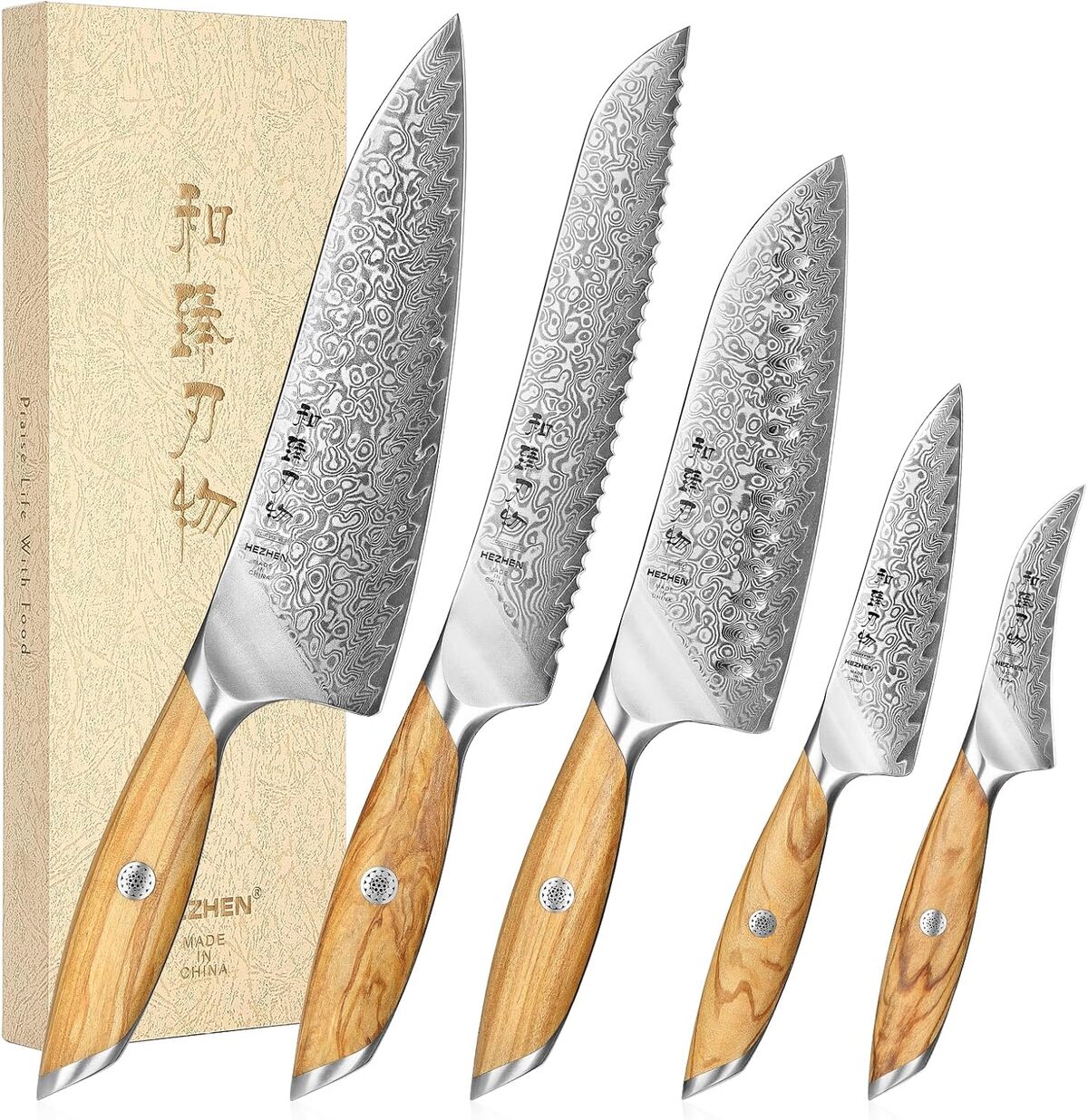 Test : hezhen damas, le set de couteaux qui défie la cuisine