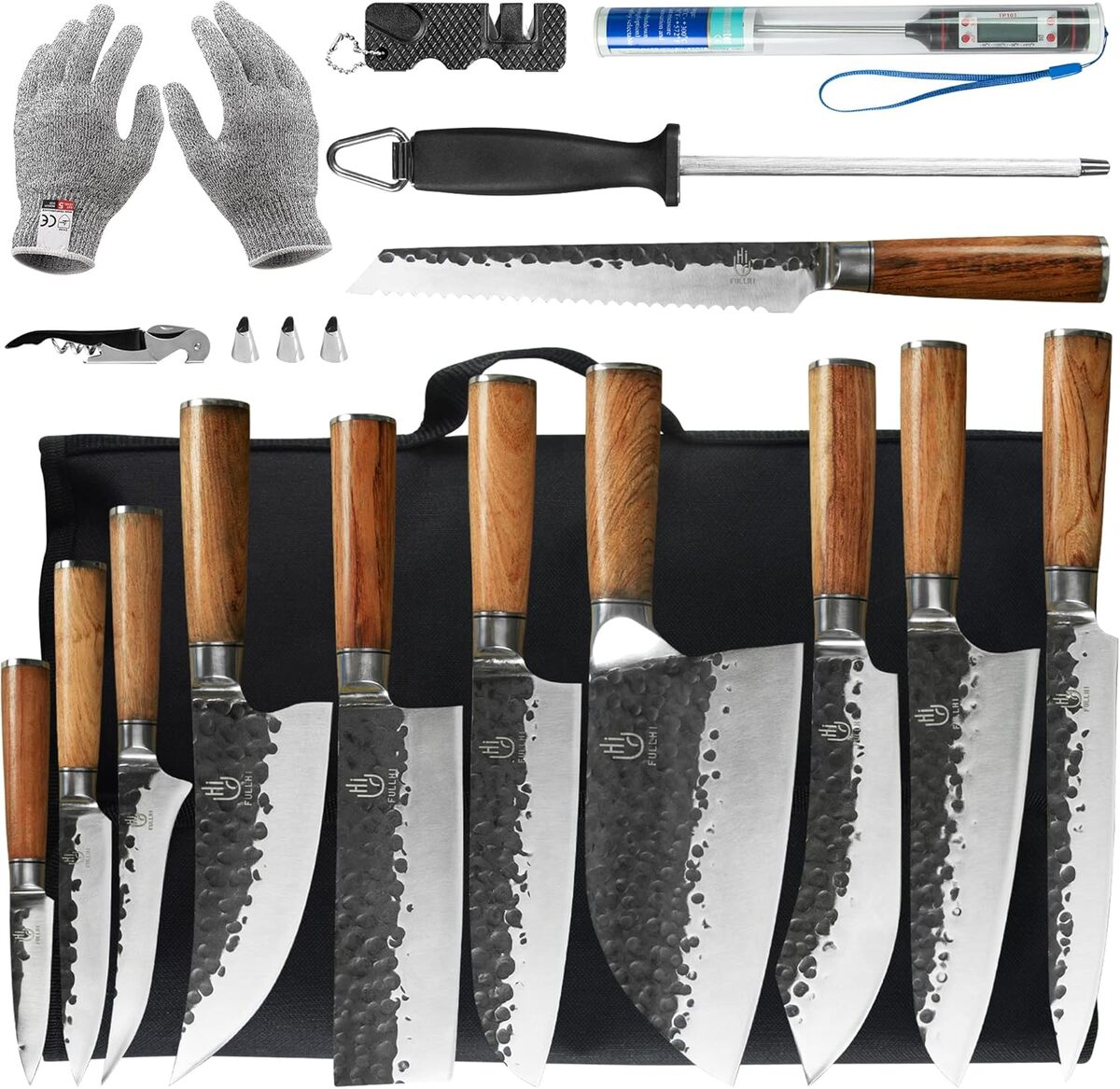 Test : set de couteaux japonais FULLHI 17 PCS