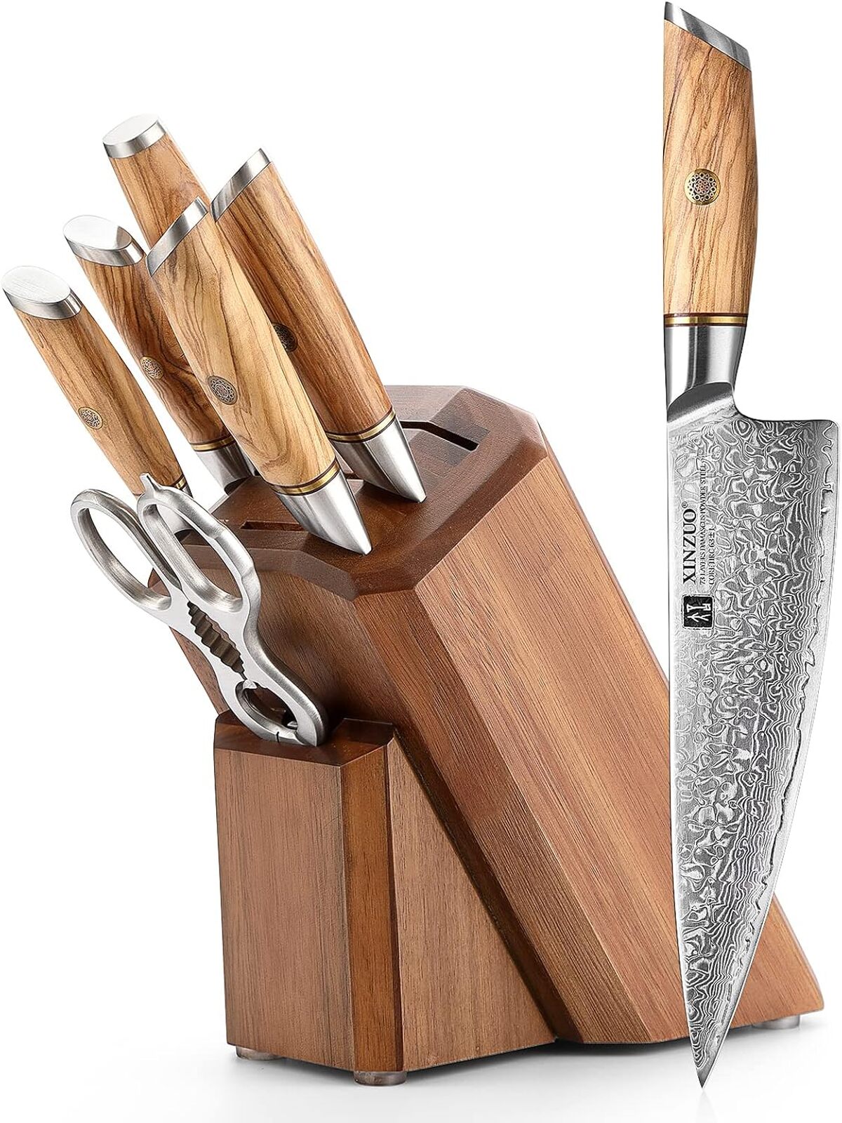 Test : ensemble de couteaux XINZUO en acier de Damas