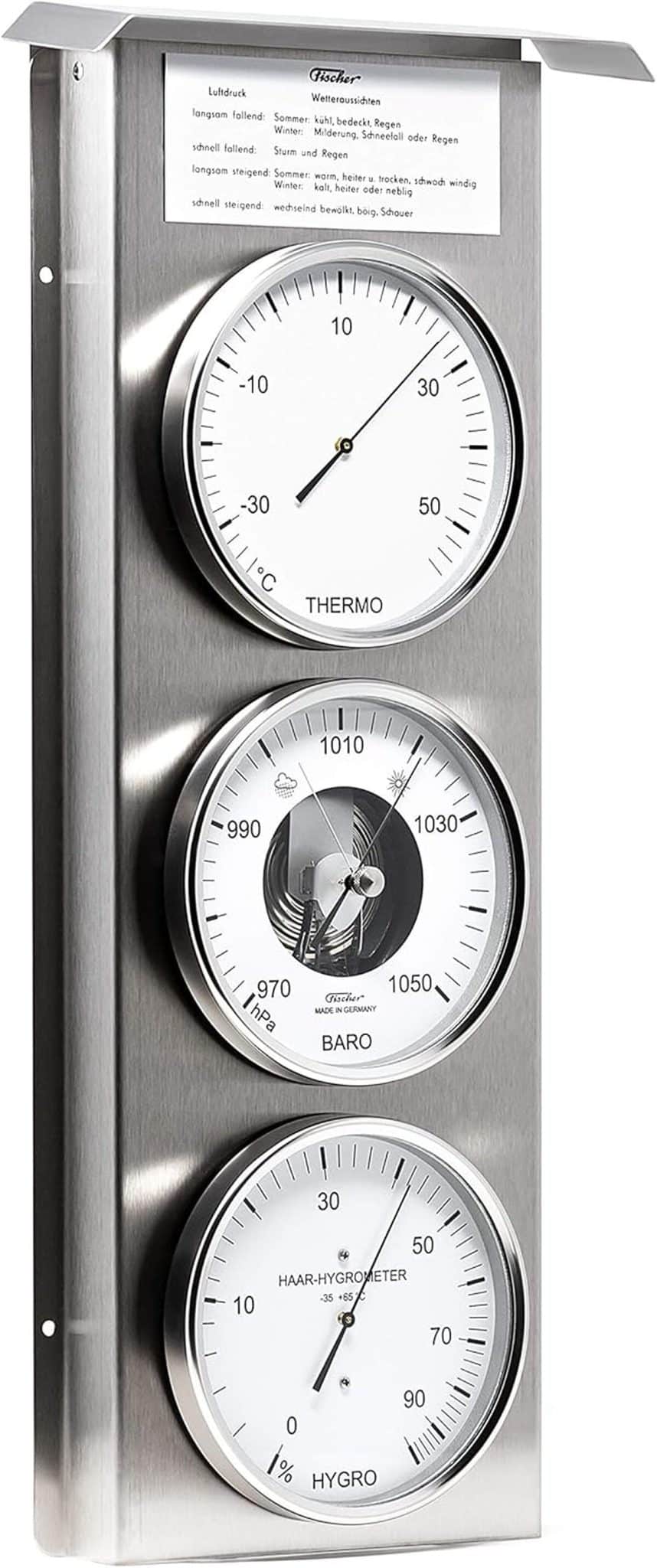 Test de la station météo Fischer en acier inoxydable