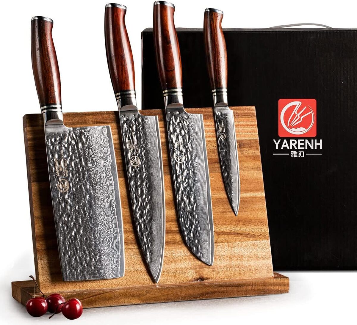 Test : couteaux de cuisine Yarenh en acier Damas 73 couches