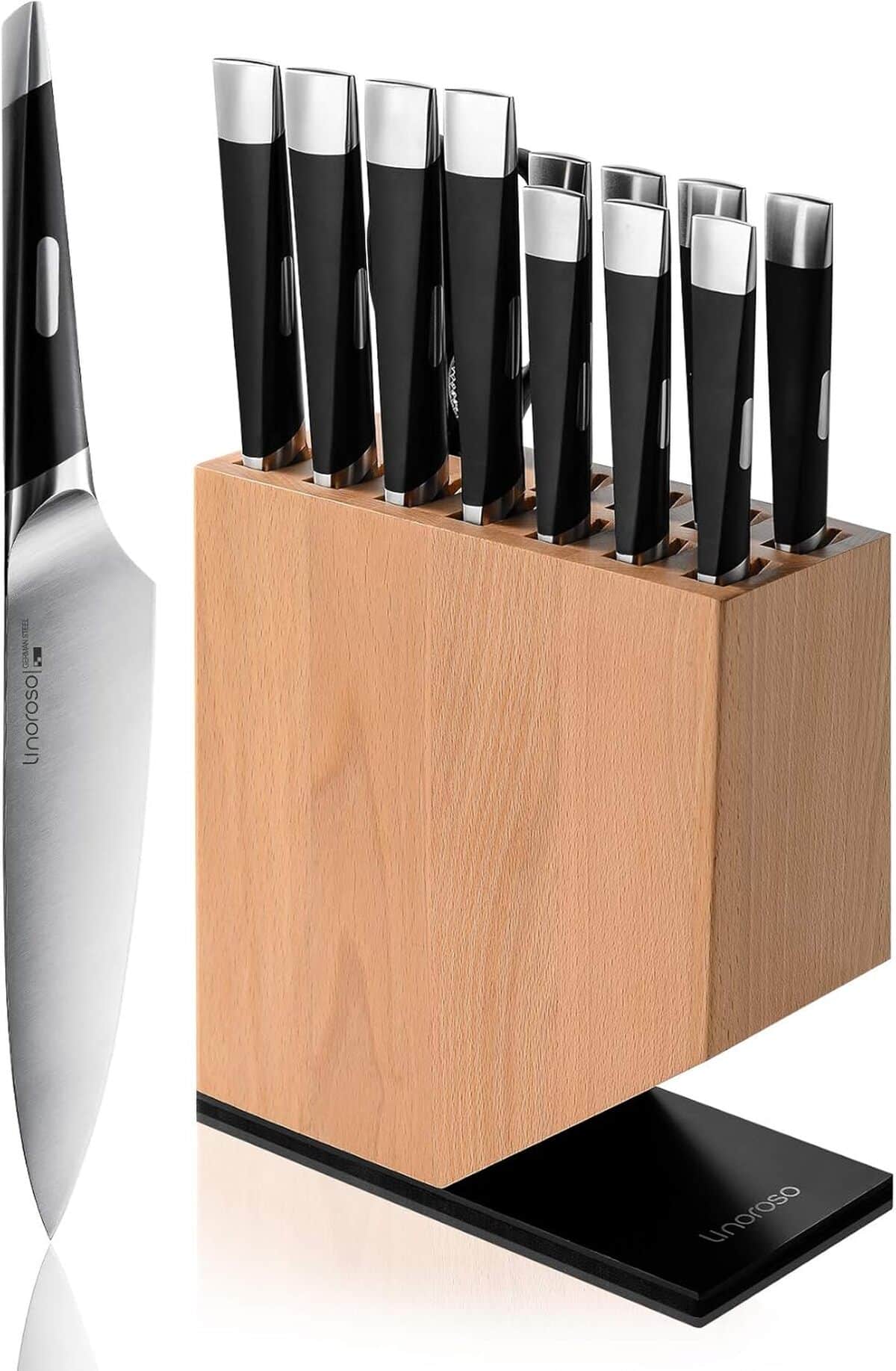 Test du set de couteaux linoroso 12 pièces en acier allemand