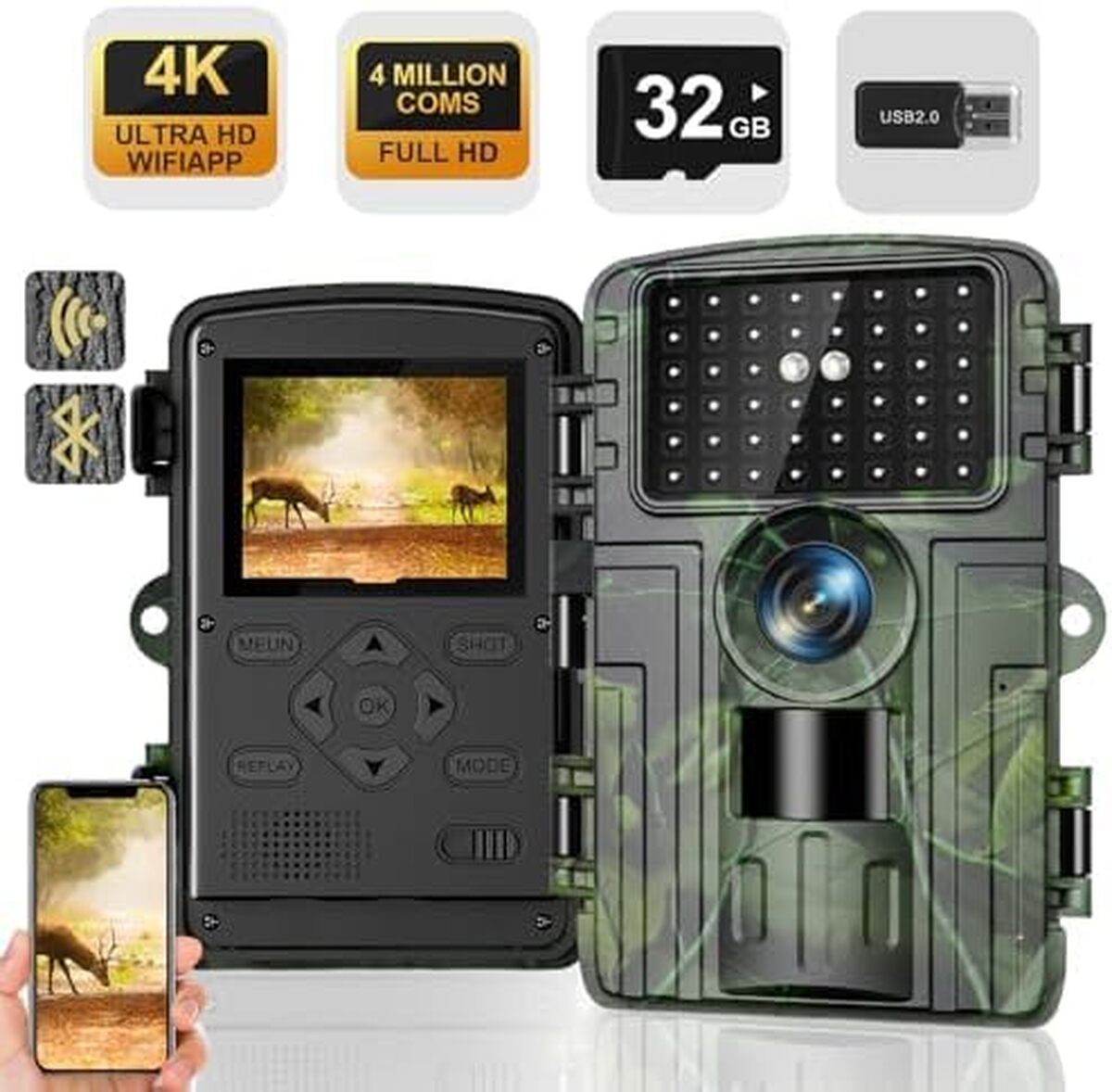 Test : caméra de chasse 60 MP 8 K, vision nocturne instantanée