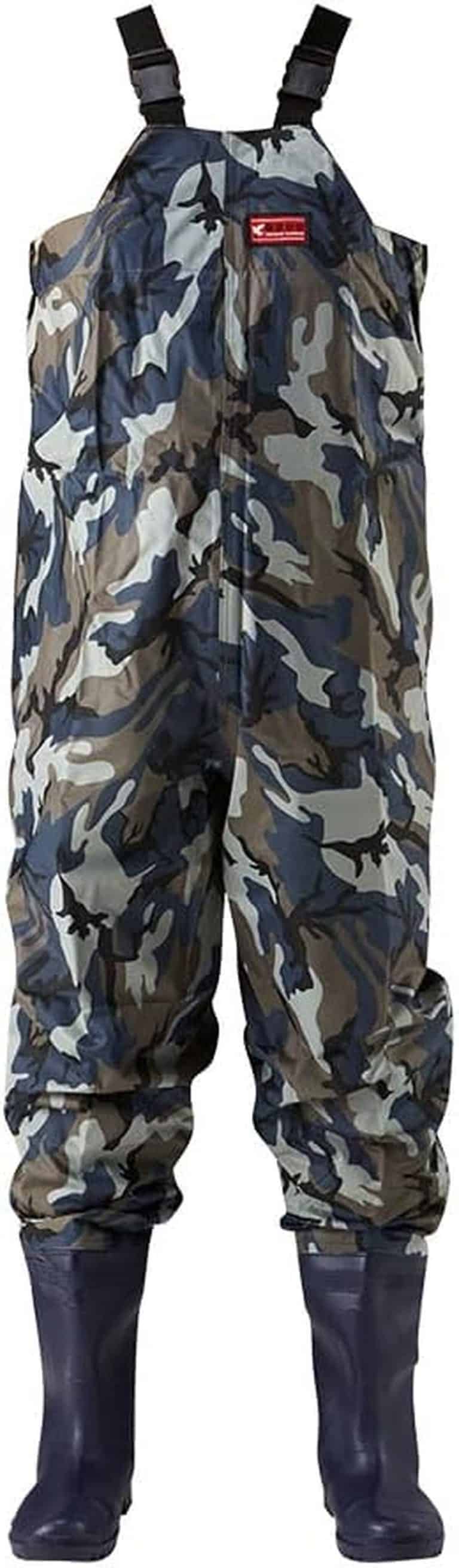 Botte Chasse Generisch Waders Pour Enfants - Waders De Pêche Pour Tout- Petits - Imperméables - Pour La Chasse Et La Pêche - Avec Bottes Pour Bébé Fille, Bleu Clair, 14-15 Ans Waders Polyester