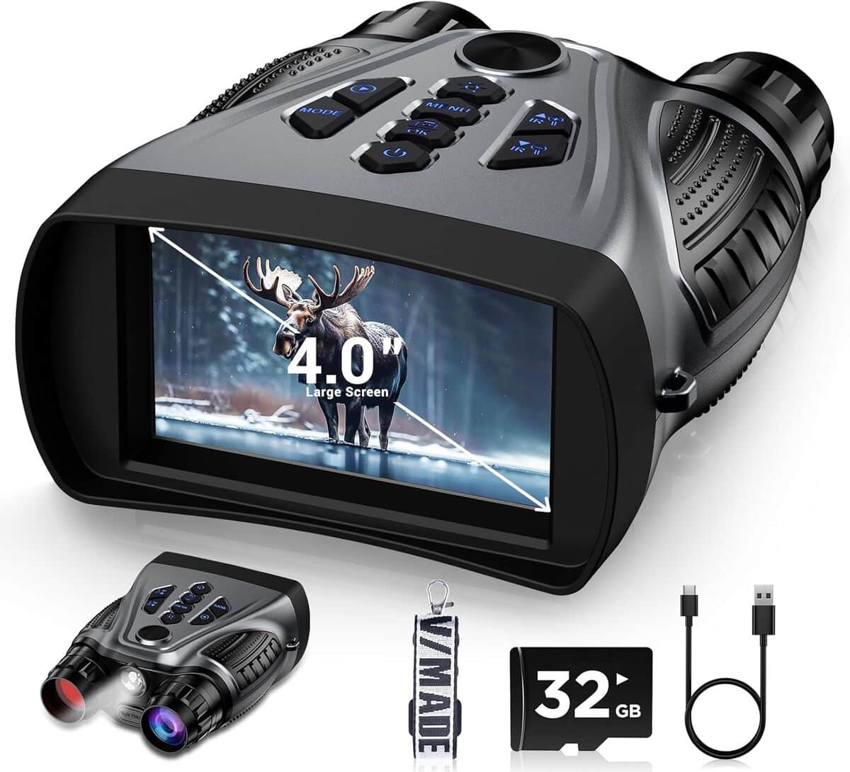 Test des jumelles Bushbinoc 4K à vision nocturne 10x