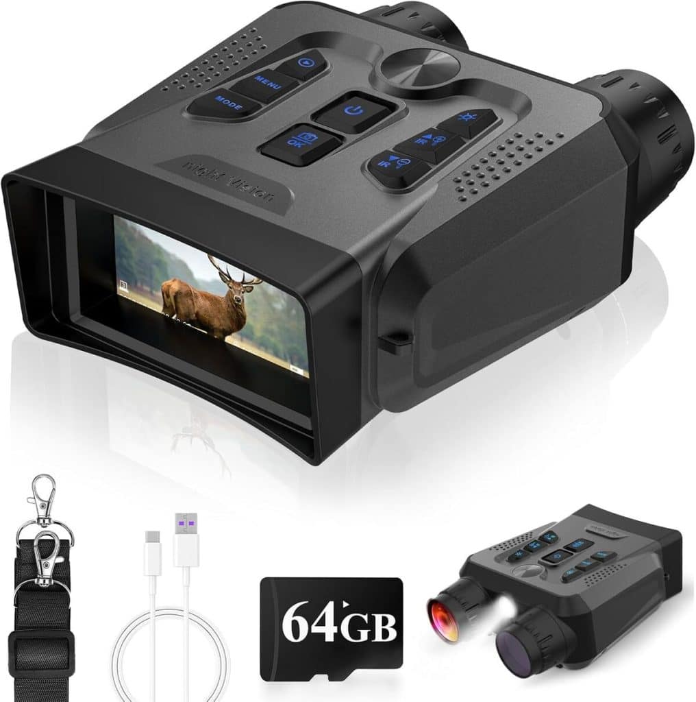 Test : lunettes vision nocturne 4K Zoom 10x, écran HD 7, 6 cm