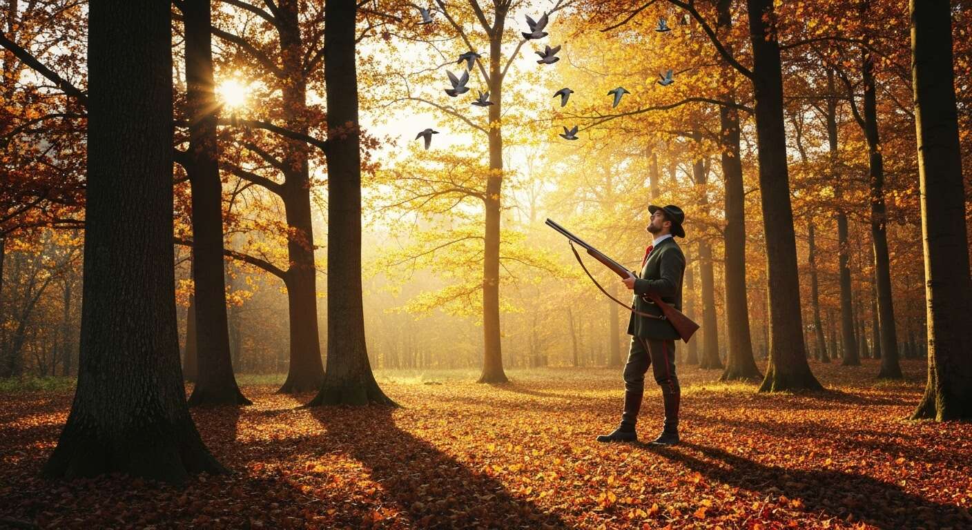 Sweat à Capuche Humour Chasse à La Palombe - Cadeau Drôle Pour Papa Chasseur, Coupe Classique, 241g