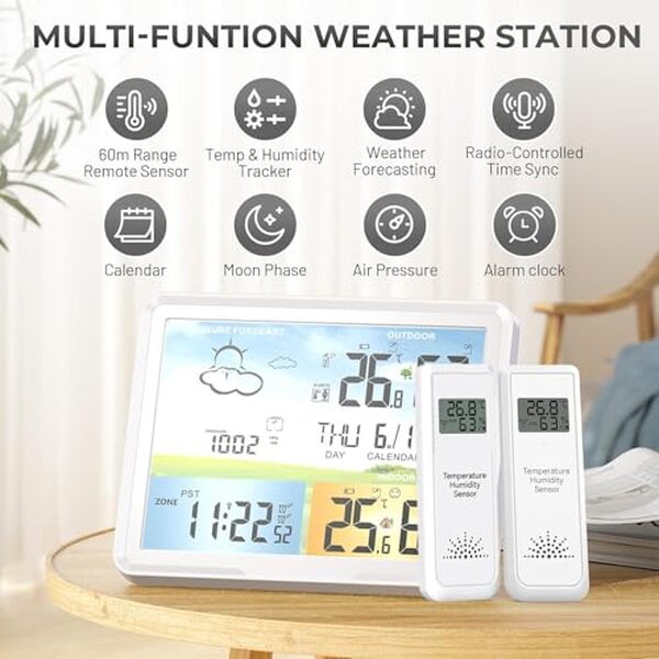 Découvrez notre test détaillé de la station météo sans fil : design coloré, précision exceptionnelle, et fonctionnalité moderne pour anticiper la météo avec style.