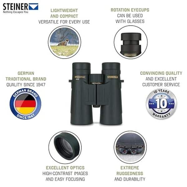 Découvrez notre test détaillé des jumelles Steiner Observer 8x42 : une optique lumineuse pour des observations de qualité. Analyse et avis sur ces jumelles performantes.