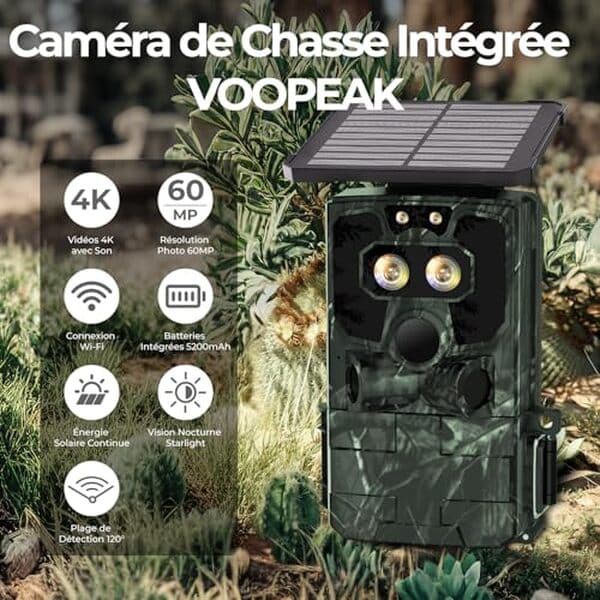 Explorez notre test détaillé de la caméra de chasse solaire double objectif 4K 60MP WiFi et découvrez ses fonctionnalités avancées pour des prises de vue exceptionnelles en pleine nature
