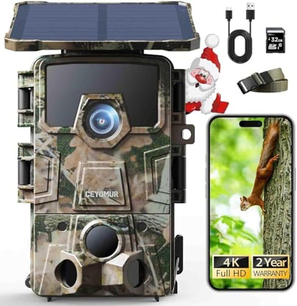 Test : caméra de chasse solaire Ceyomur 4K, 46MP et vision nocturne