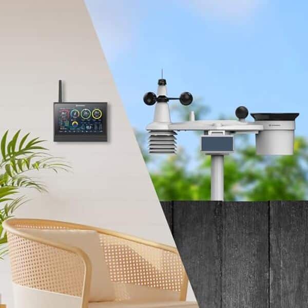 Découvrez la station météo Bresser 9-en-1 avec écran HD et connectivité WiFi. Analysez les prévisions précises, suivez les températures et conditions climatiques en temps réel chez vous.