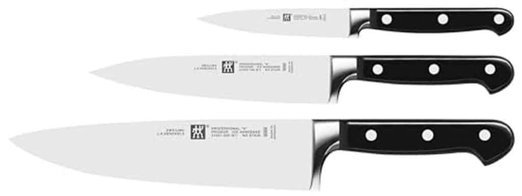 Test du set de couteaux Zwilling Professional S : larder, viande, chef